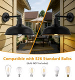 Evkcevla 21" Large Outdoor Barn Light, Black Gooseneck Exterior Wall Light, Farmhouse Outdoor Wall Light Fixture for Garage, Porch, Patio and Barn
