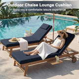 Outdoor Lounge Chair mat, 71 inches x 21 inches, Waterproof Chaise Lounge Cushion with Anti-Loss Pillow