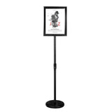 Adjustable Pedestal Poster Sign Stand with Heavy Duty for 8.5 x 11 inches (Silver） IN WHICH BAY