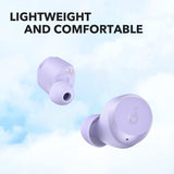 True Wireless Earbuds, Bluetooth 5.3, App, Customized Sound, 28H Long Playtime, Water-Resistant, 2 Mics (Purple) Soundcore