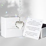 Hegelda Birthday Gifts for Women Friendship, for Friends Coworkers Her Wife Mom Daughter Sister Aunt Heart Crystals Suncacther (White)