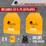 WOLF TACTICAL Curved Weight Vest Plates – 5.75/8.75/14.5LB Pairs – Contoured Ergonomic Fit – WODs, Strength Training, Running, Heavy Workouts