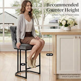AQO 26 Inch Bar Stools Set of 6, Modern Counter Height Bar Stools with Backs