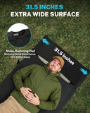 Gonex 31.5" Extra Wide Camping Cot with Leg Extenders 2 in 1 Portable Folding Cot for Adults Height Adjustable Supports 350lbs Sleeping Bed for Backpacking Travel Beach Home (Black)