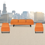 BarberPub Waiting Room Chairs, Heavy Duty Office Guest Reception Bench