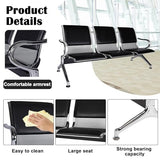 3-Seat Office Reception Guest Chairs for Office, Hospital, Airport, Bank & Lobby,