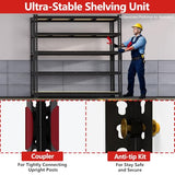PrimeZone 60" W X 24" D X 72" H Heavy Duty Garage Storage Shelves, 3000 LBS