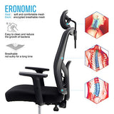 ALPHA HOME Office Chair Ergonomic Home Desk Chair Mid Back Mesh Computer Task Chair, Capacity 300LBS