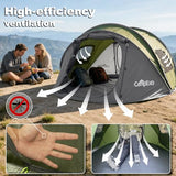 CampExo Camping Tent, Pop Up Instant Tent for 2-3 Person, Sets Up in Just Seconds, Waterproof Durable Tent with Carry Bag for Camping Hiking Outdoor (Army Green)