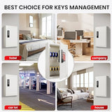 Electronic Key Box Wall Mount Cabinet, Private/Public Mode, Beige