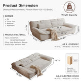 Assembled Convertible Sofa Bed, Sleeper Couch with Adjustable Backrest, Ideal for Modern Living Rooms