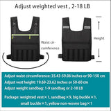 Adjustable Weighted Vest 2-18 LB, Soft and Washable to Keep Clean after Workout, Large Size Weighted Vest for Men and Women with Shoulder Pad, Chest Pocket for Phone and Keys