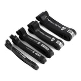 Gymreapers Resistance Bands for Working Out – Elastic Pull Up Exercise Assistance Bands Set for Powerlifting, Stretching, WOD, Strength Training – for Men & Women (5 Bands - Black Set)