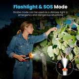 CAVN Rechargeable Camping Lights with Remote & Detachable Tripod Max Height 6.7 ft, Portable Work Light with 3 LED Lamp Heads, Camping Essentials Gear Emergency Flashlight with Hook, Orange