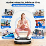 HTM Vibration Plate Exercise Machine with 120 Speed Levels, 9 Program Modes and Remote Control - 15 Min Timer, 300 lbs Capacity