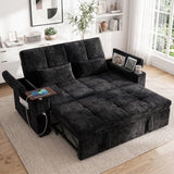 Dreamzie 65'' Convertible Sleeper Sofa Bed with Swivel Side Table
