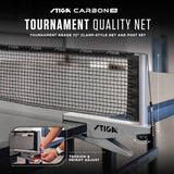 STIGA Carbon Series Indoor Ping Pong Tables with 15mm - 18mm Performance Top, QuickPlay Assembly, Built-in Ball Storage, Foldable Playback Mode & Lockable Casters