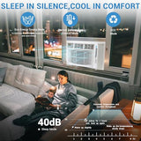 GarveeLife Window Air Conditioner, 8000 BTU Window AC Unit, Cool Rooms up to 350 Sq.Ft., 3 Fan Speed, 24H Timer, Energy Saving, Remote Control, Perfect for Bedroom, Apartment, Living Room, Office