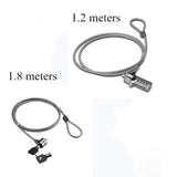 1Pcs Lock Laptop Computer Password Lock 1.2 Meters /1.1 Meters Wire Rope Protection Keys Lock Accessories(A1Pcs 1.2 Meters)