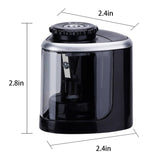 XJPWZER Electric Pencil Sharpener Semi-Automatic for Student Stationery(Black)