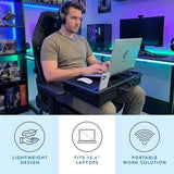Pro 2.0 Lap Desk with 9 Adjustable Heights, Built-in Mouse Pad & Phone Slot – Full Microbead Cushion