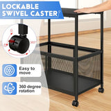 Lateral File Cabinets Rolling File Cart, Mobile Hanging File Cabinet with Wheels