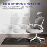 Delamu Office Chair Mat for Hardwood Floor, 36"×48" Floor Protector for Under Desk Computer Rolling Chair Mat (Black Brown)