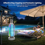 OnBeam Bug Zapper Outdoor, Mosquito Zapper Indoor Electric Fly Zapper Rechargeable Mosquito Killer with Color Changing LED Lights, Auto On/Off, 3000mAh Fly Trap for Home Backyard, Patio, Camping