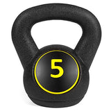 Best Choice Products 3-Piece Kettlebell Set with Storage Rack, HDPE Coated Exercise Fitness Concrete Weights, HIIT Workout 5lb, 10lb, 15lb