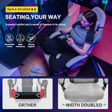 GTPLAYER Gaming Chair, Computer Office Chair with Pocket Spring Cushion, Linkage Armrests and Footrest, High Back Ergonomic
