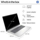 HP 17 Business Laptop, 17.3" HD+ Touchscreen, Intel 10-Core i5-1334U(Up to 4.6GHz), 32 GB RAM, 1 TB SSD, Numeric Keypad, Fingerprint Reader, Wi-Fi 6, Windows 11 Pro, Natural Silver, w/Accessories