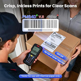 Thermal Printer with Touchscreen – Upgraded Bluetooth 4x6 Thermal Label Printer with Label Holder for Small Businesses, Compatible with Phone, PC, Tablet, Etc