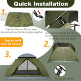 CampExo Camping Tent,2 Person Tent,Lightweight Waterproof Backpacking Tent,5-Minute Setup Outdoor Tent with Carry Bag,Ideal for Camping Hiking (Army Green)