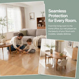 Easy Clean Clear PVC Rolling 60"x190" Chair Mat for Indoor Study Rooms
