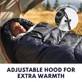 TANSTRIDER XXL Winter Sleeping Bags for Adults Cold Weather,Camping Sleeping Bag for Kids with Compression Sack,4 Season Camping Essentials Gear for Hiking,Traveling,Outdoor,Backpacking,Climbing