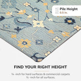 Anji Mountain Rug'd Office Chair Mat for Carpet & Hardwood Floor - Jacquard Woven, Anti-Slip Backing