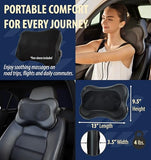 Zyllion Shiatsu Back and Neck Massager with Heat - Cordless Rechargeable 3D Electric Kneading Deep Tissue Massage Pillow for Muscle Pain Relief, Black, ZMA-13RB