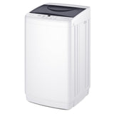 NEWBULIG 1.06 Cu.Ft. Portable Washing Machine, 7.7LBS Full-Automatic Laundry Washer with Stainless Steel Drum, 10 Wash Cycles & Auto-Balance, Compact Washer for Apartment RV Dorm Camping, White