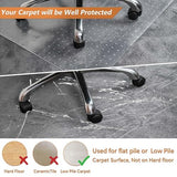 Office Chair Mat for Carpet, 46" x 72" Transparent Desk Chair Mat for Low Pile Carpeted Floor