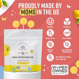 MommaBear Nausea & Motion Sickness Lollipops – Non-GMO Lemon & Ginger Candy for Nausea – Organic Lollipops for Kids 3+ & Pregnancy Must Haves to Ease Queasiness – Freshness, Sealed in (5 Pack)