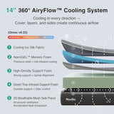 Novilla AiryFlow Queen Mattress 14 Inch, Gel Memory Foam Mattress Queen