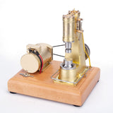 MechPuConToy Mini Brass Piston Power Hammer Model Industrial Forging Machine (Motor Drive Version)