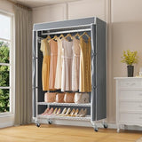 VIPEK R3C Portable Closet with Cover - Heavy Duty Freestanding Clothes Rack with Wheels & Hanging Rod & Side Hooks, 36.6" Lx17.3 Wx72.4 H