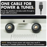 Bluetooth, Aux, and USB Speakers with RGB Lighting for Desk Top, Laptops, Tablet