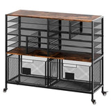 EasyPAG Rolling Cart with 2 Storage Drawer, Under Desk Filling Cabinet with Mail Sorter