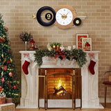 AXAORIRA 38x17 Inches Wall Clock Battery Operated Silent Non-Ticking, Modern Large Decorative Analog Clocks for Living Room, Bedroom, Apartment - Abstract Art Home & Office Decor, Easy to Read