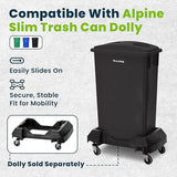 23 Gallon Slim Recycling & Trash Bin Set – 3-Pack Blue/Black/Green Plastic Narrow Open-Top