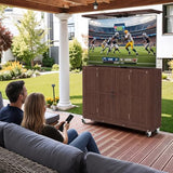 Coperat Solid Wood Outdoor Motorized TV Lift Cabinet for 32–65” TVs