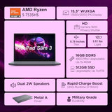 Lenovo Gaming Laptop, AMD 6-core Ryzen 5 7535HS, 8GB DDR5 RAM, 512GB PCIe SSD, Radeon 660M Graphics, 15" FHD IPS Display, Copilot AI Assistant PC, BT 5.3, Wi-Fi 6, Moonlight Grey Windows 11 Home
