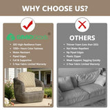 Goodgoods 24 x 24 Outdoor Patio Deep Seat Cushions 2-Pack, 1000+ Hours Fade-Resistant & Water-Resistant